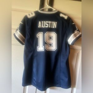 Dallas Cowboys #19 Miles Austin Navy Blue Jersey Size Large for Women